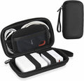 Ginsco Hard Shell Protection Case Electronic Accessories Organizer Pouch for MacBook Air/pro Adapter Chargers Cables Power Bank, for Sandisk Portable SSD Flash Disk SD Card (Black)