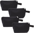 100% Cotton 16oz Heavy Duty Multi-Purpose Canvas Zipper Cosmetics Makeup Travel Toiletry Organizing Pouch 4-Pack