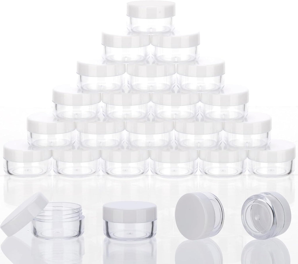5 Gram Sample Containers 25 Count Small Travel Containers with Lids