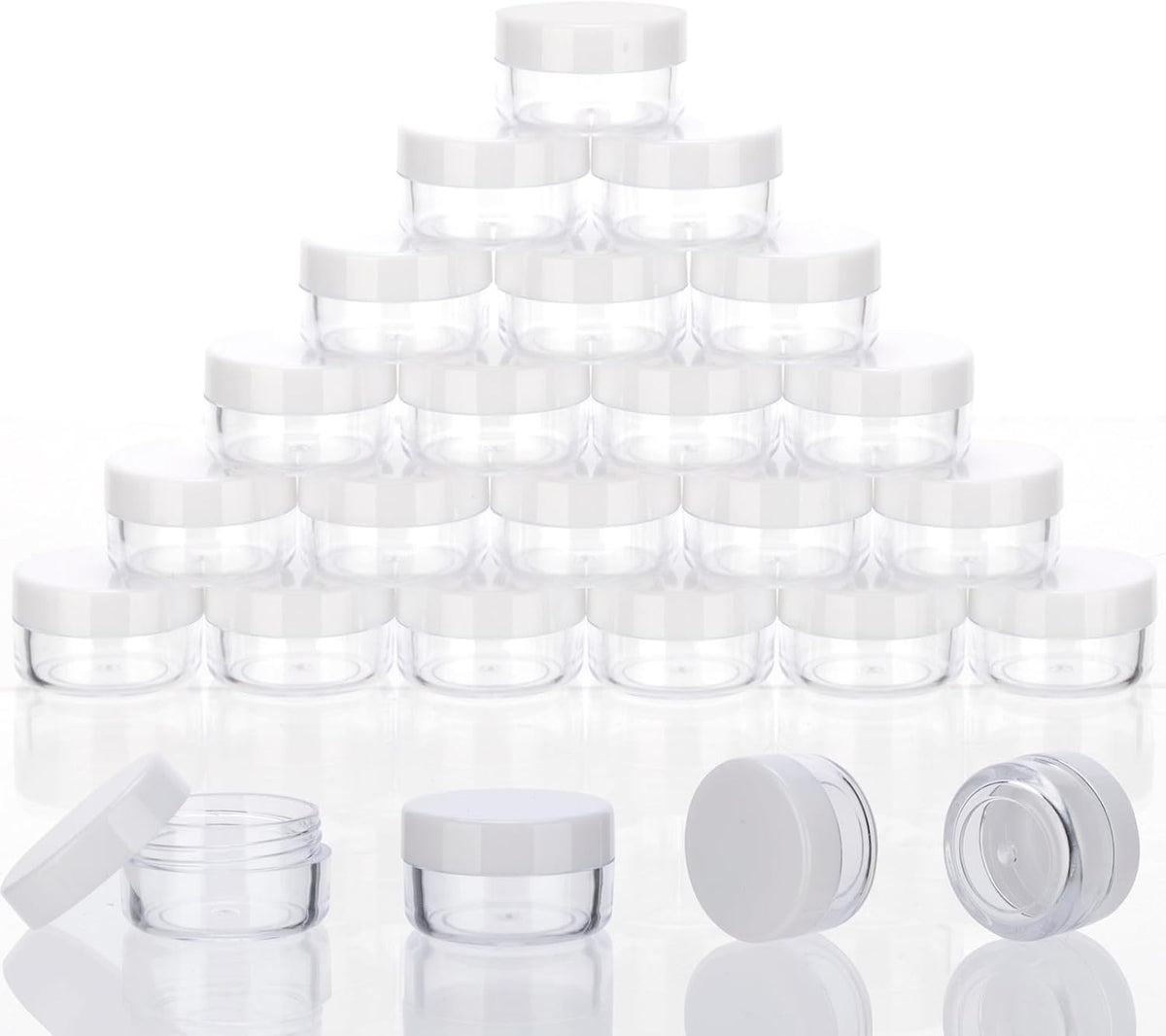 5 Gram Sample Containers 25 Count Small Travel Containers with Lids