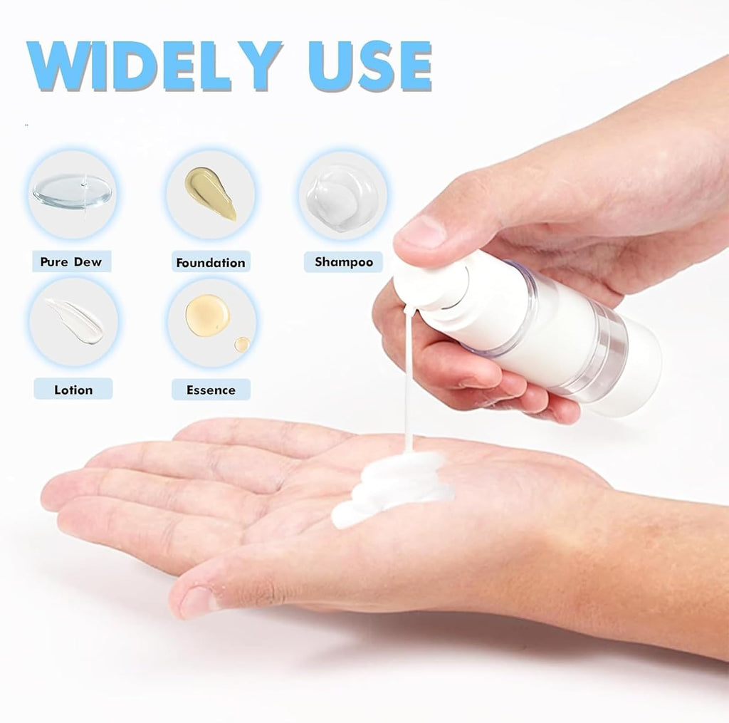 Clear Airless Pump Bottles, Vacuum Travel Cosmetic Containers