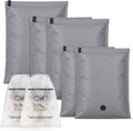 Garnen 7 Piece Travel Compression Packing Cubes, No Pump Needed, Dark Grey