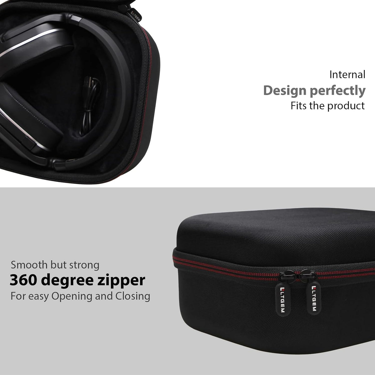 Case for Turtle Beach Stealth 500/600/700 Wireless Gaming Headset Black