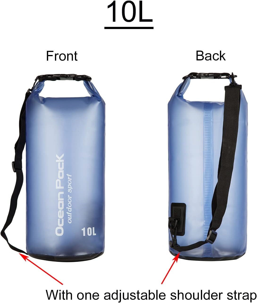 Floating Waterproof Dry Bag 10l/20l,Roll Top 10L/20L Waterproof Dry Bag Backpack For Kayaking Boating Swimming for Women Men