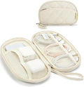BAGSMART Electronics Organizer Travel Case for Cords Chargers Phones, Beige