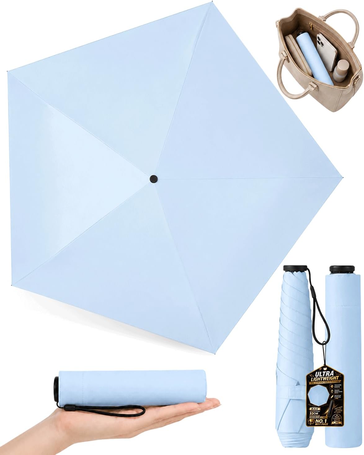 Beach Backpack Pencil Umbrella Japanese Sun from UV Protection Mini Travel Pocket Ultra Light Rain Sports Compact Small for Purse Size Tiny Windproof Walking Portable Lightweight Packable Large