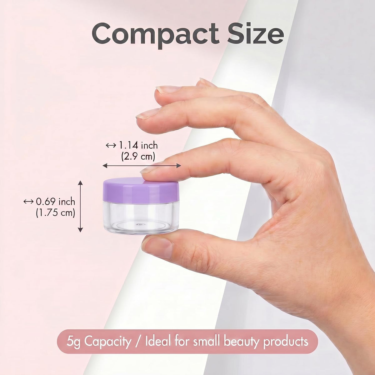 5 Gram Sample Containers 25 Count Small Travel Containers with Lids