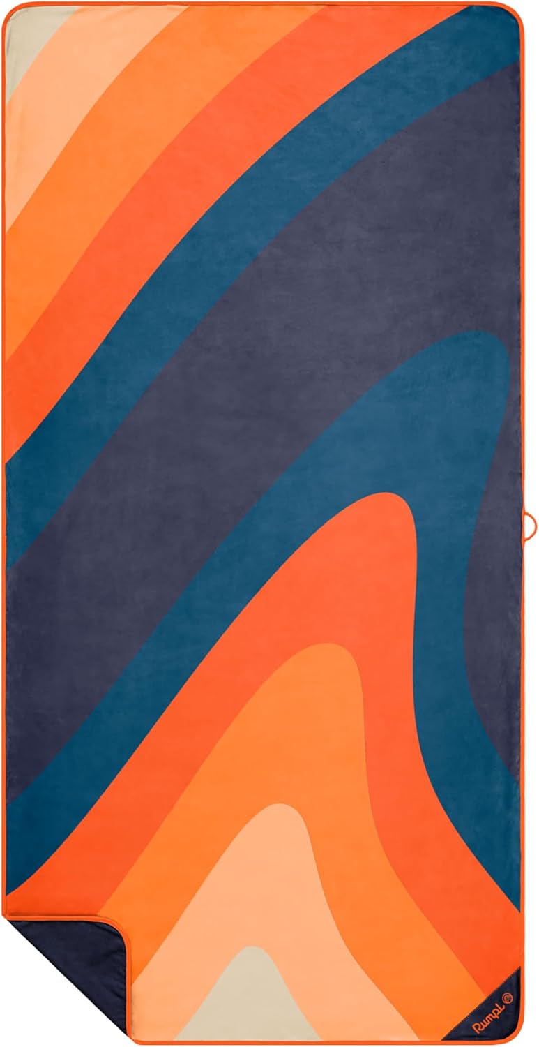 Rumpl Tech Towel, Quick-Dry for Travel, Beach, and Camp, Midnight Sandstone