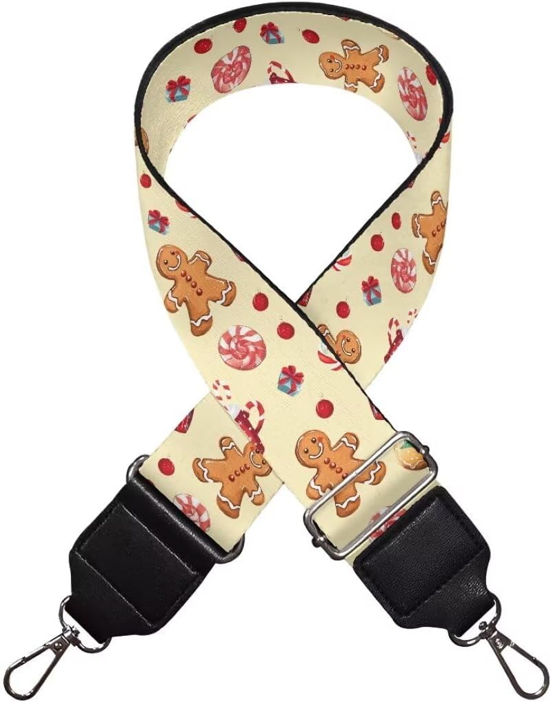 Coldinair Gingerbread Men Purse Strap Replacement - Crossbody Bag Wide Strap for Shoulder Bag and Luggage - Soft and Comfortable Belt for Travel