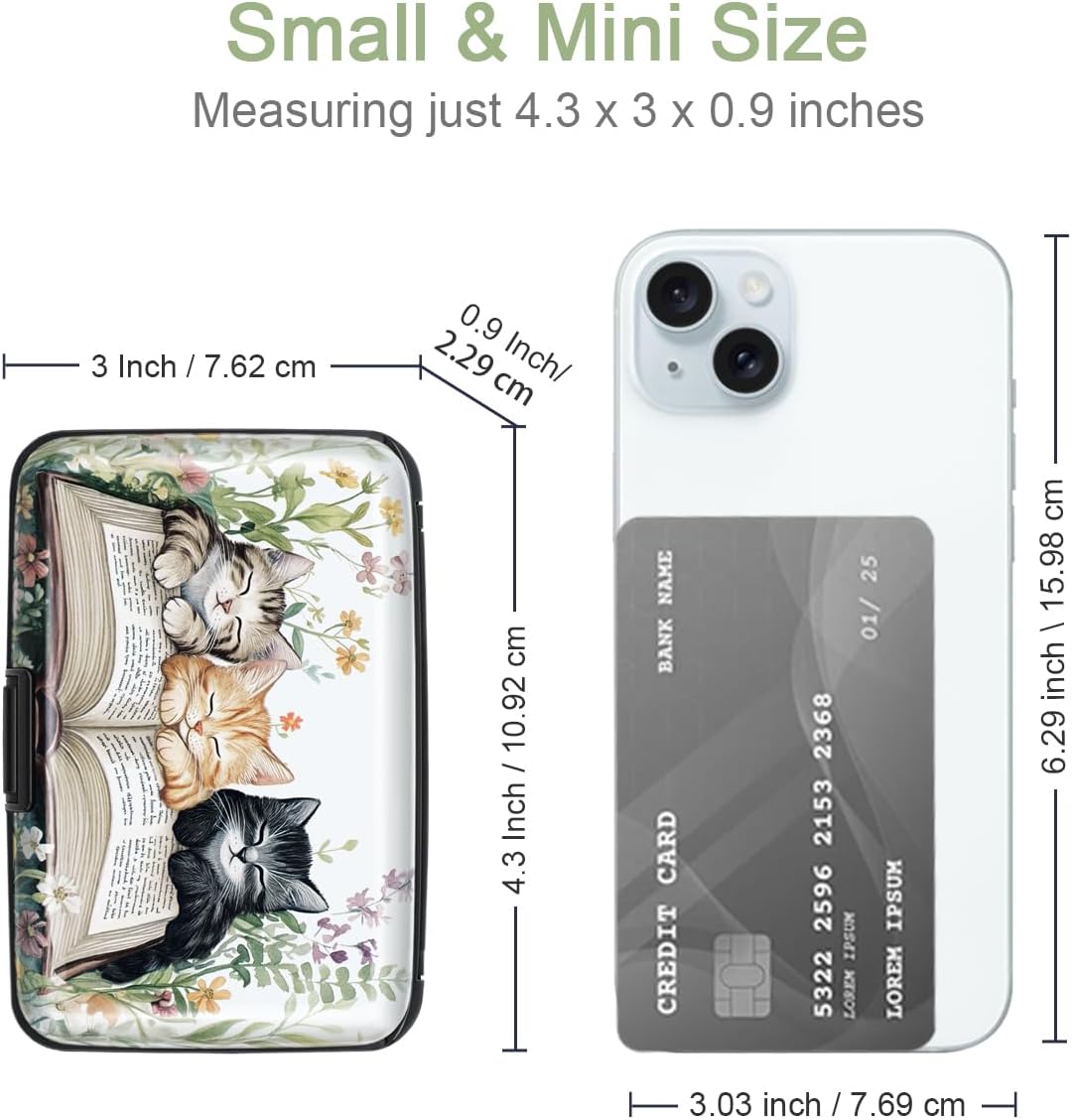 Coco Rossi Credit Card Holder RFID Aluminum Small Mini Wallet Women