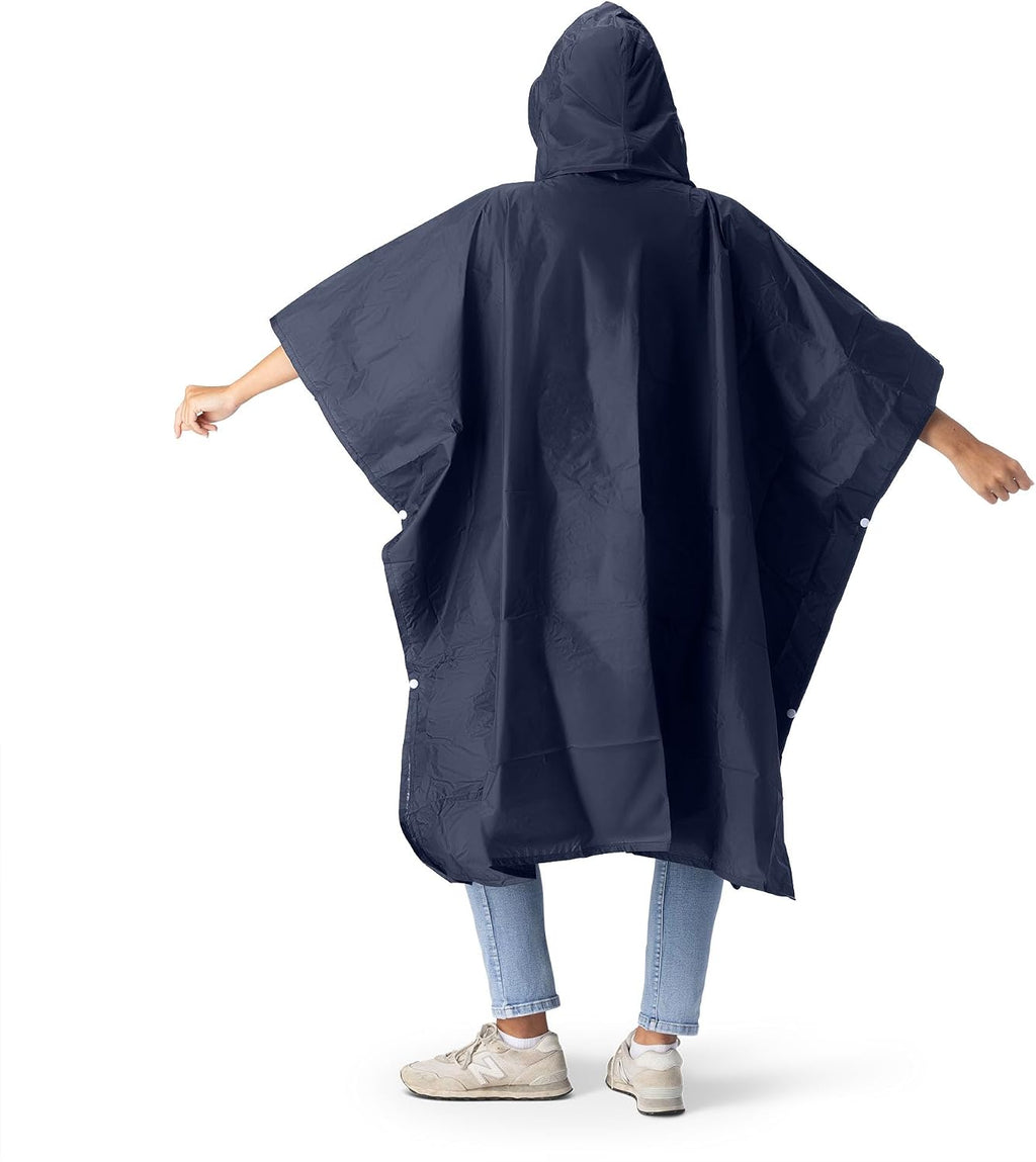 Northwest NASCAR Rain Poncho, Water Resistant Hooded Pullover with Mesh Bag, Lightweight Adult Stadium Gear, 44 x 49 in