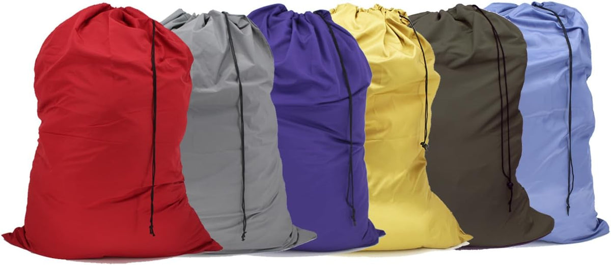 Extra Large Laundry Bag 30"x40", Varied Colors, 6 Pack