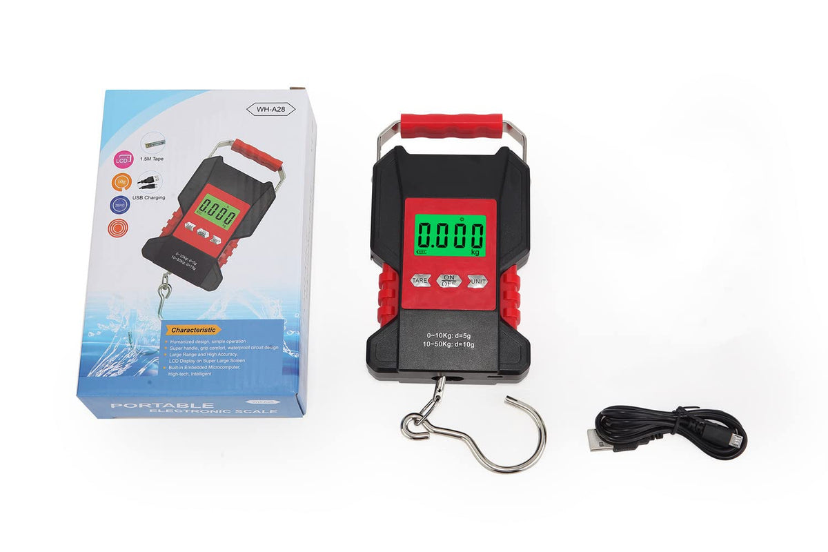 Klau Portable Rechargeable Fish Scale Luggage Scales 50 kg / 100 lb