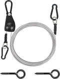 TooTaci Outdoor Clothesline Kit with Self-Locking Pulley, 15FT 3/16" Cable
