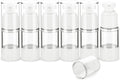 0.5OZ/15ML Clear Airless Pump Bottles, Lotion Dispenser Travel with Pump, Vacuum Plastic Travel Size Lotion Bottle for Foundation, Creams, Cosmetic(6 Pack)
