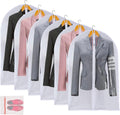 Clear Garment Bags For Hanging Clothes, 36" Women Suit Bags, Plastic Garment Bags for Closet Storage, Suit Cover Bags with Zipper for Short Coats, Jackets, Shirts 24"x36"/ 6 Pack