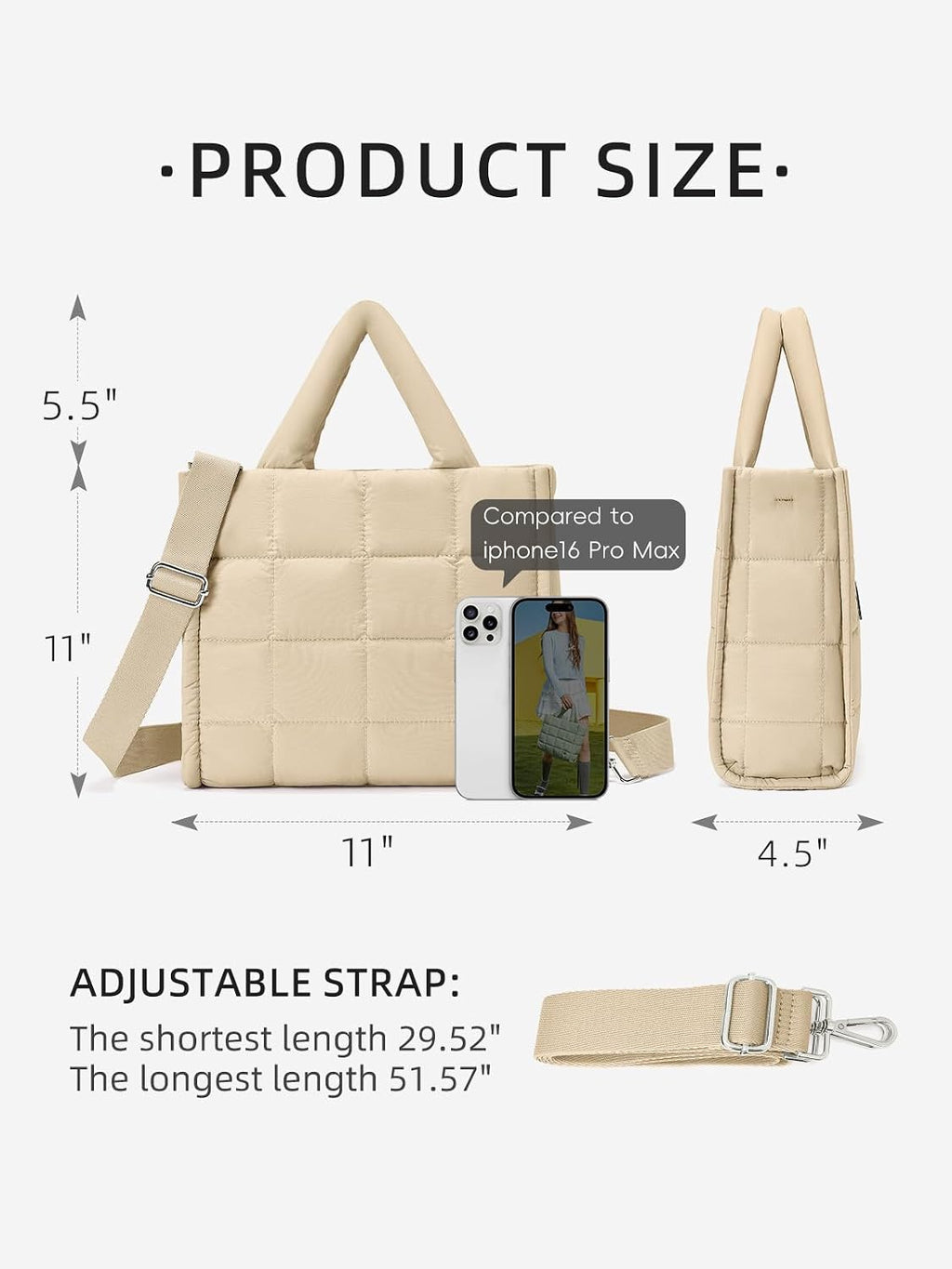 WESTBRONCO Small Puffer Tote Bag for Women Quilted Crossbody Bags