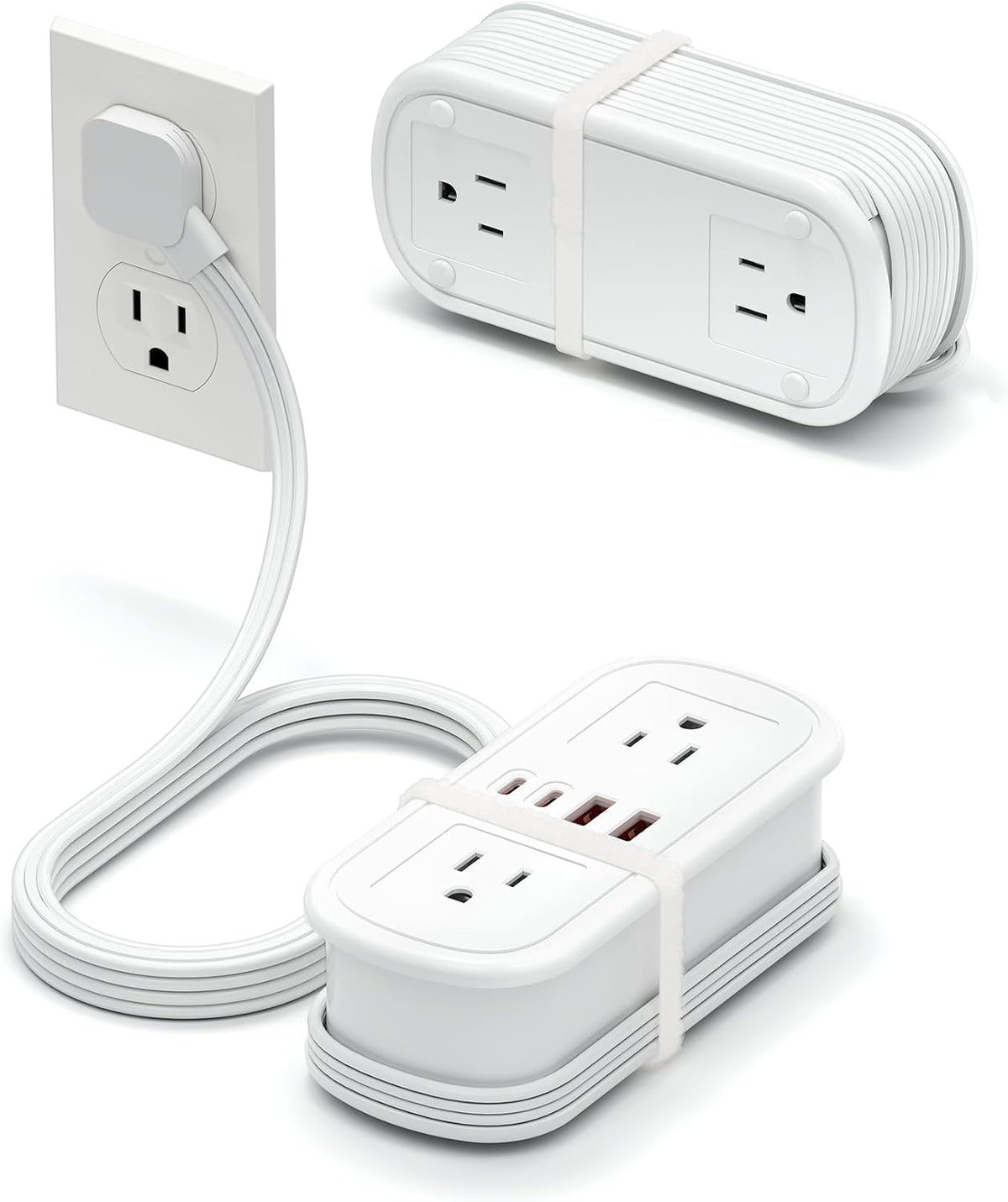 Travel Power Strip - 5FT Wrap-Around Extension Cord Cruise Essentials
