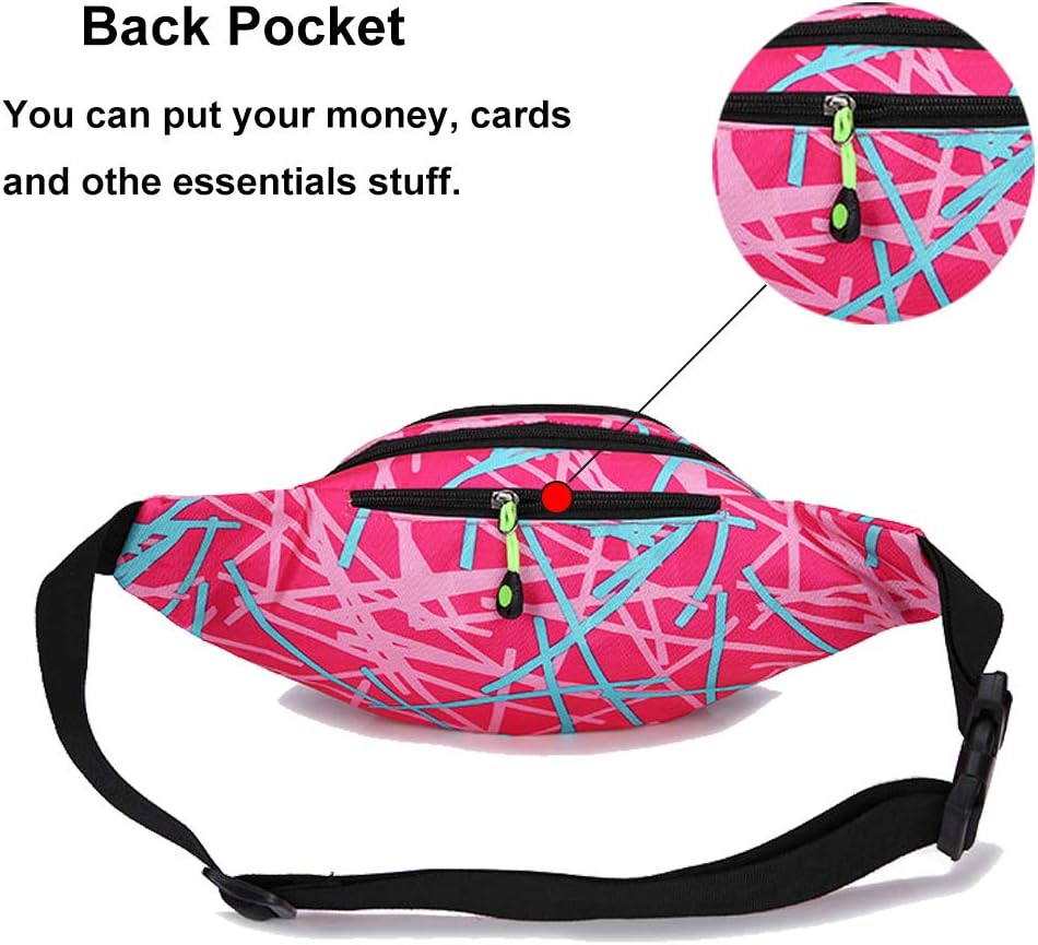 Ausion Fanny Pack Waist Bag for Men&Women Adjustable Belt Hip Bum Bag Fashion Water Resistant Hiking Waist Bag for Traveling Casual Running Hiking Cycling
