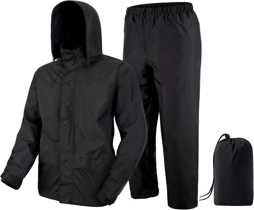 Rain Suit, Rain Gear for Men Waterproof, Camo Rain Jacket, Lightweight Rain Coat