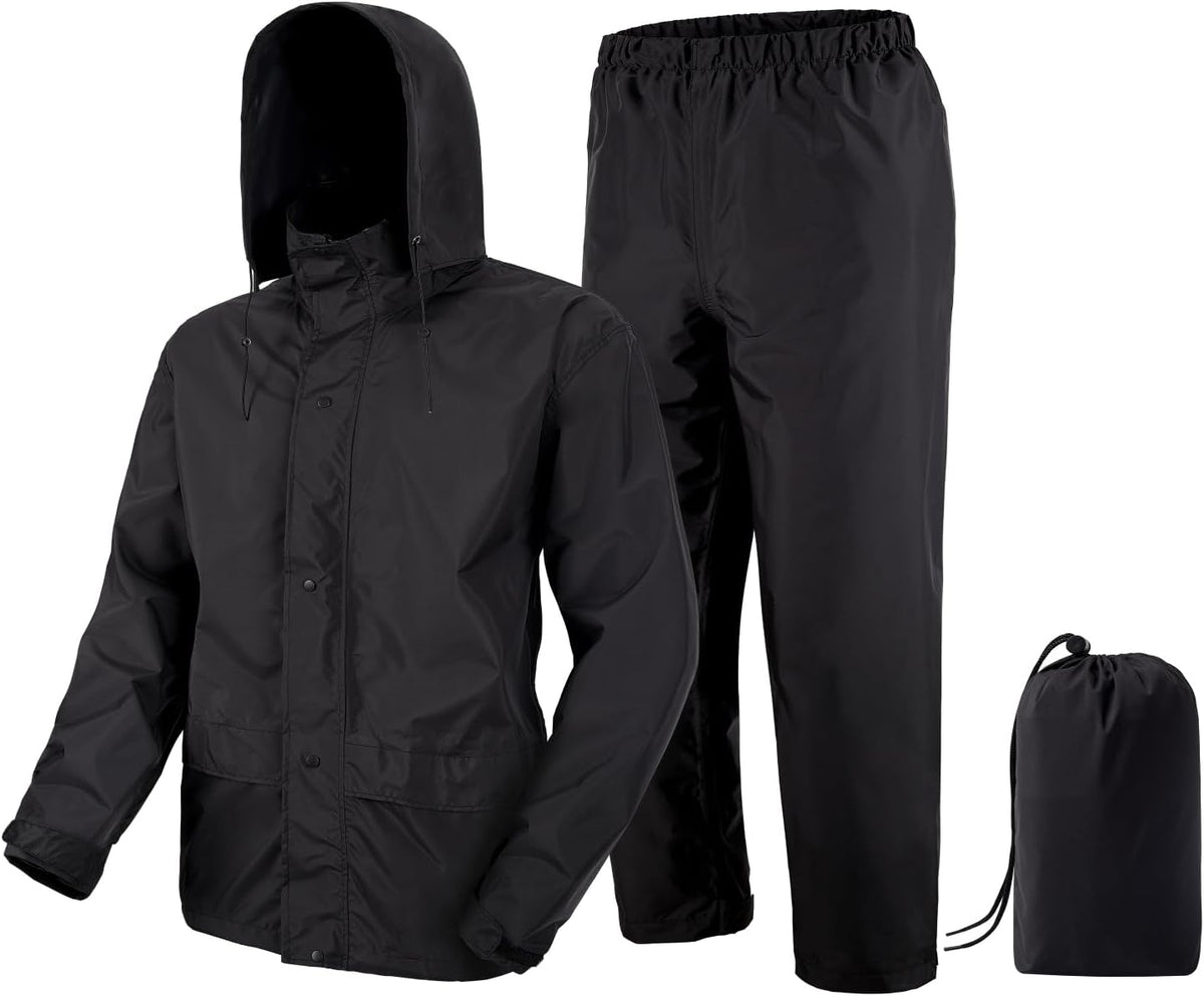 Rain Suit, Rain Gear for Men Waterproof, Camo Rain Jacket, Lightweight Rain Coat