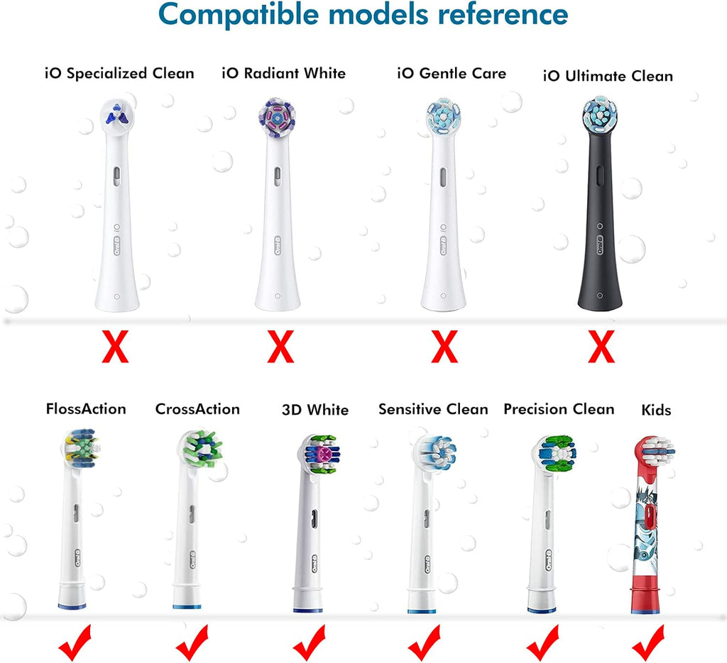 4 PCS Long Toothbrush Head Covers (Multicolor) Compatible with Oral B Electric Toothbrush Head + 1 PCS Toothbrush Holder with 1 Charging Stand Slot and 2 Toothbrush Head Stands