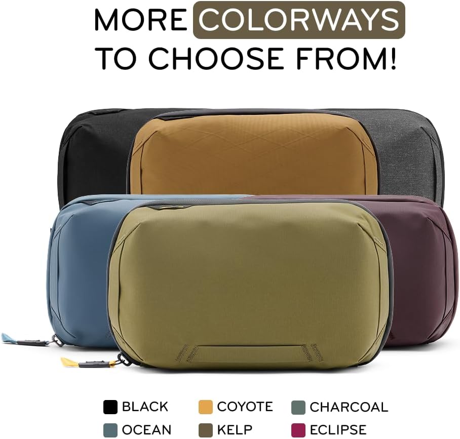 Peak Design Tech Pouch, Eclipse, Electronics Organizer for Travel or Everyday Carry, Origami-Style Storage, Cable Pass-Through, Weatherproof Recycled Nylon, Gear Carry Bag for Men and Women