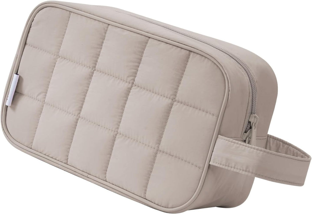 Narwey Quilted Travel Toiletry Bag for Women, Bathroom, Medicine Bag