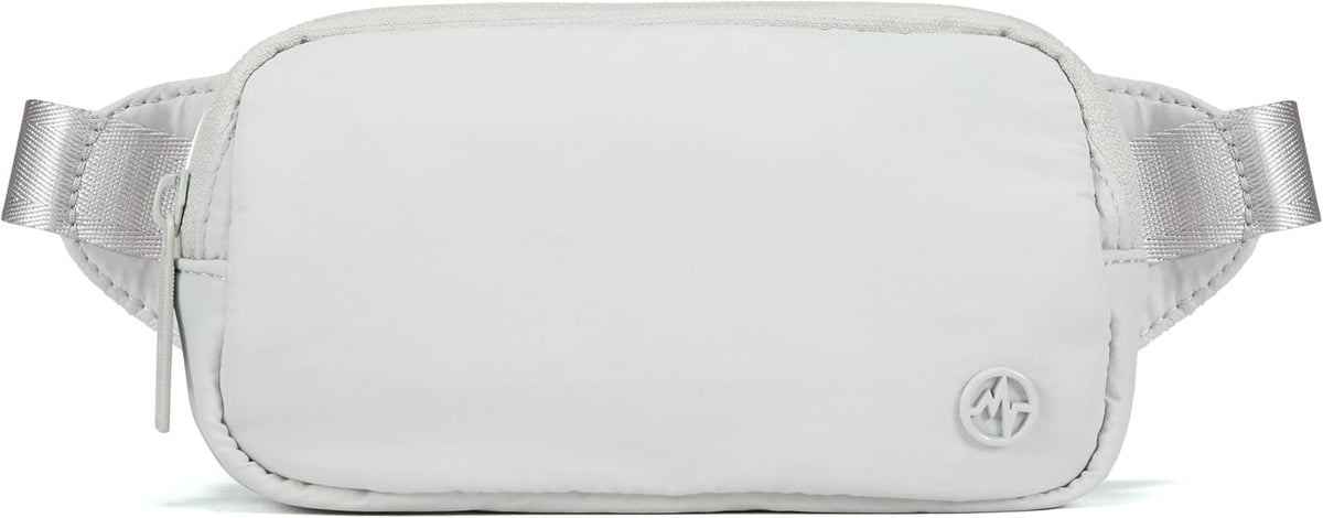 Pander Mini Belt Bag – Ultra Compact, Fits 6.7” Phone, Lipstick, Earbuds, Essentials, Small Crossbody Waist Purse, Pale Grey