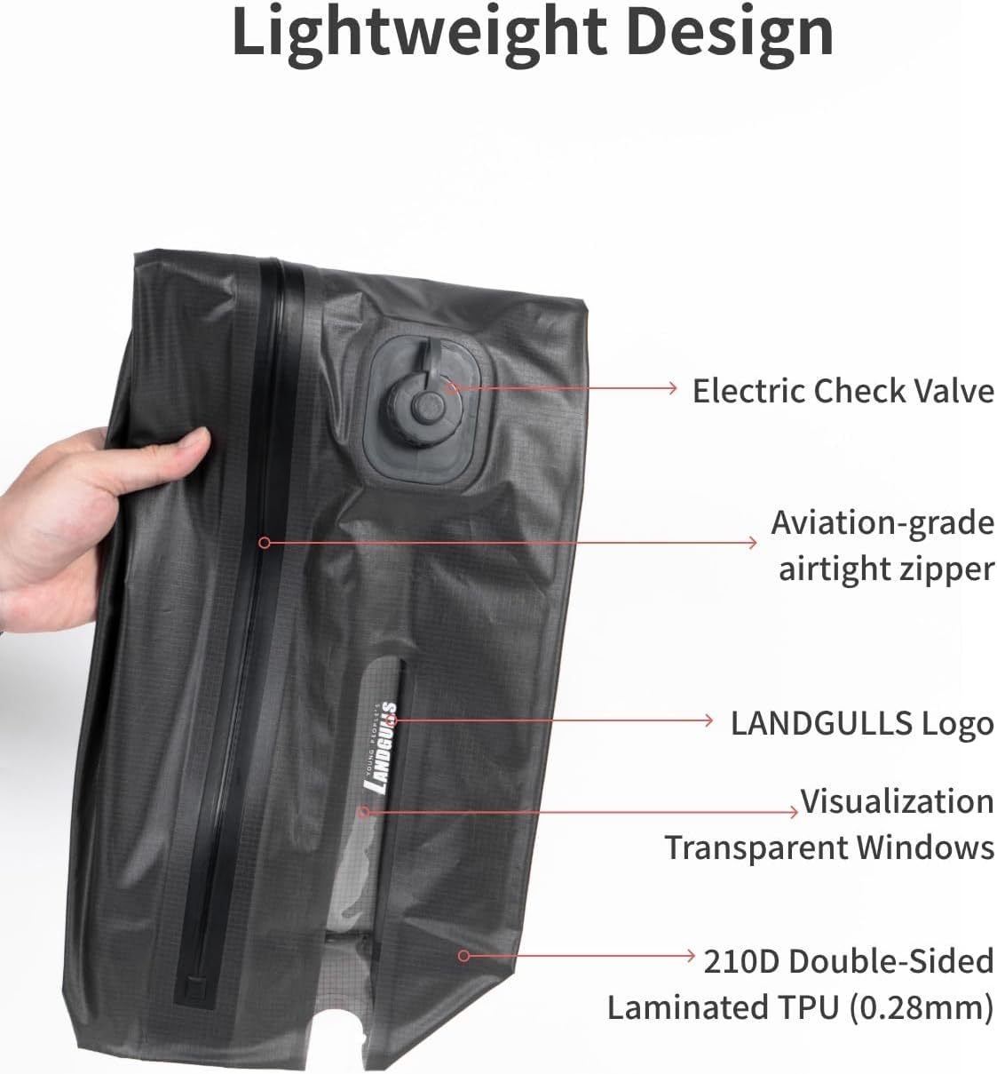 4-Pack 25L Reusable Vacuum Bags for Travel, Carry On Vacuum Bags with Pump