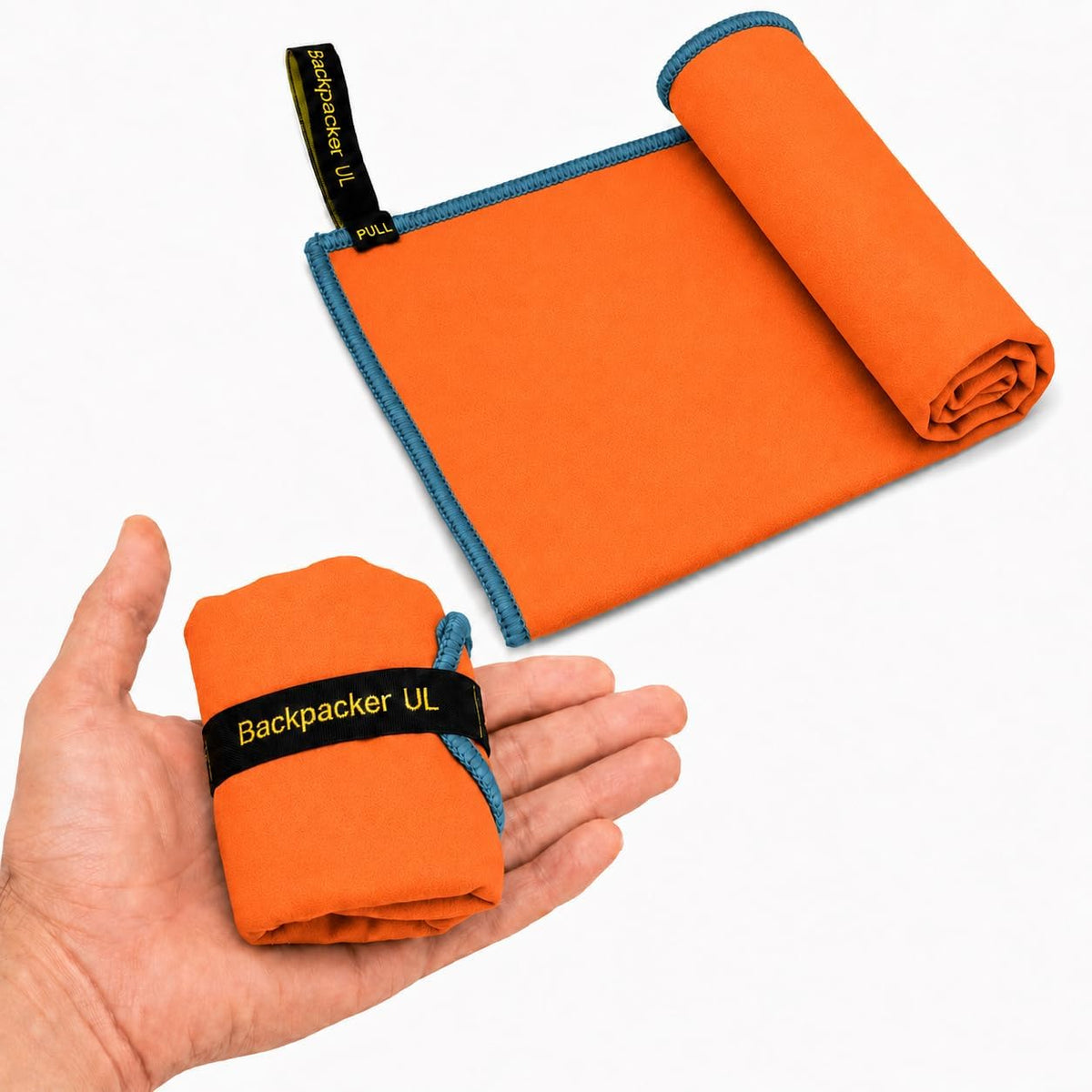 Backpacking Ultralight Quick Dry Microfiber Soft Fast Drying Hand and Face Towel Wash Cloth Camping Yoga Hiking Active Lifestyle Small (Orange, Small)