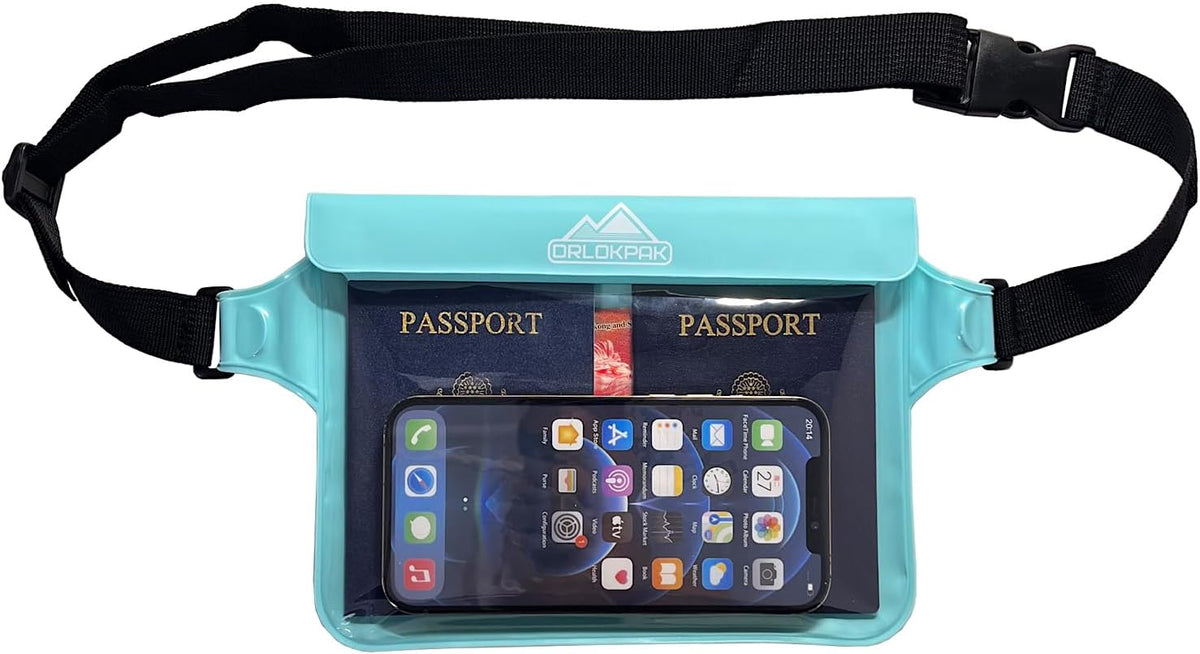 DRLOKPAK Waterproof Fanny Pack Waist Bag Pouch For Phone Passport Wallet