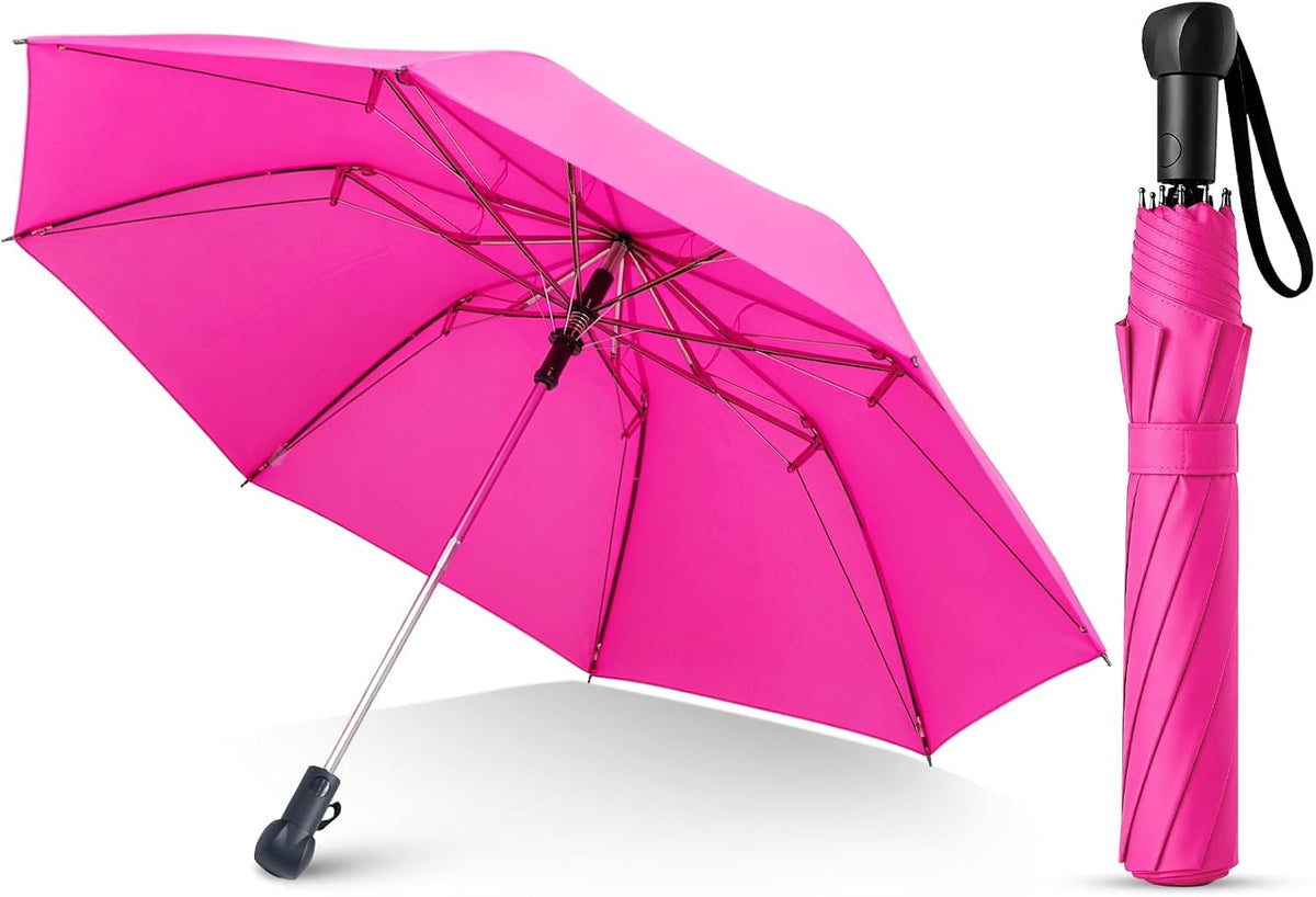 Collapsible Windproof Umbrella Travel - 42inch Auto Open & Manual Close