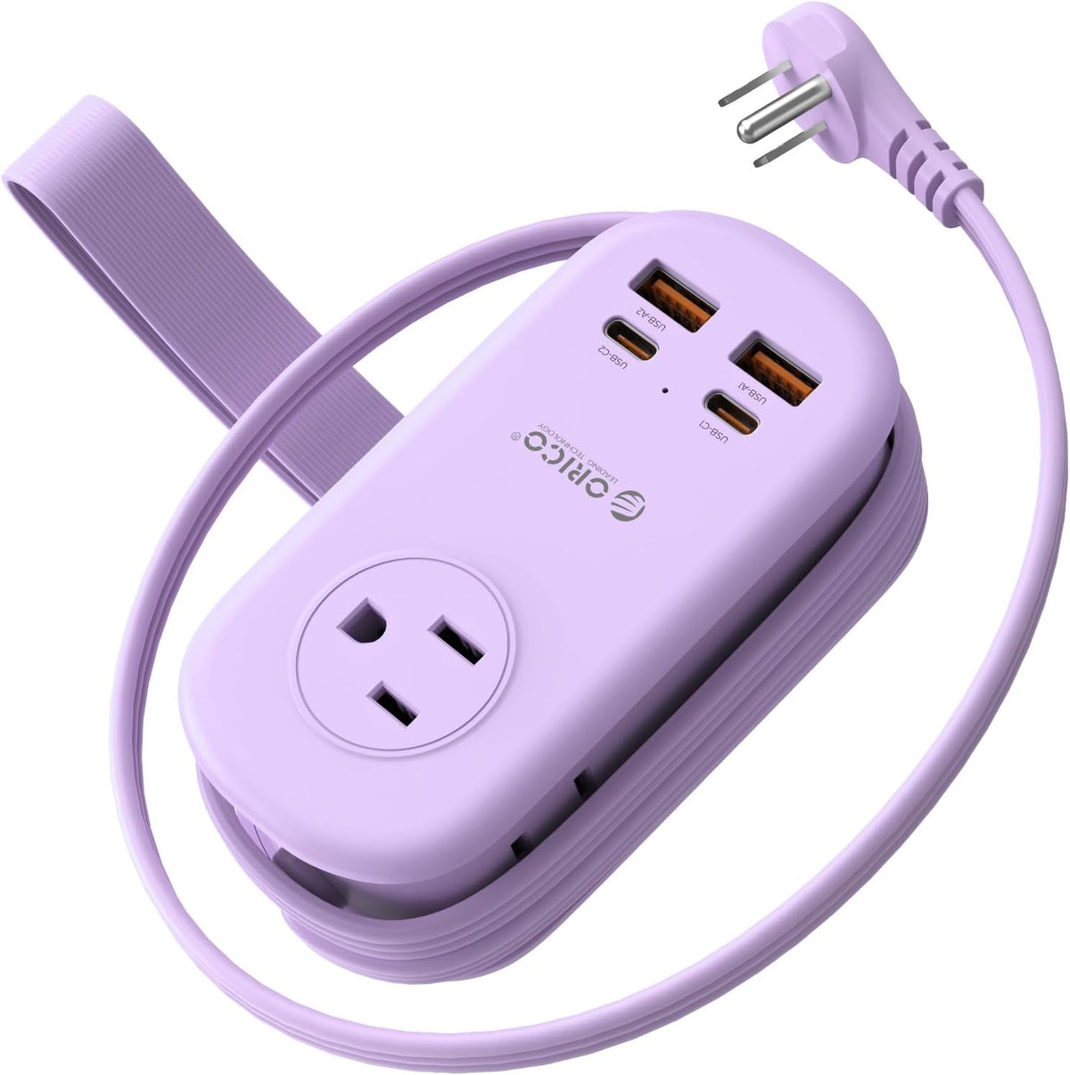 ORICO Travel Power Strip 65W GaN Charger Station with 4FT Extension Cord