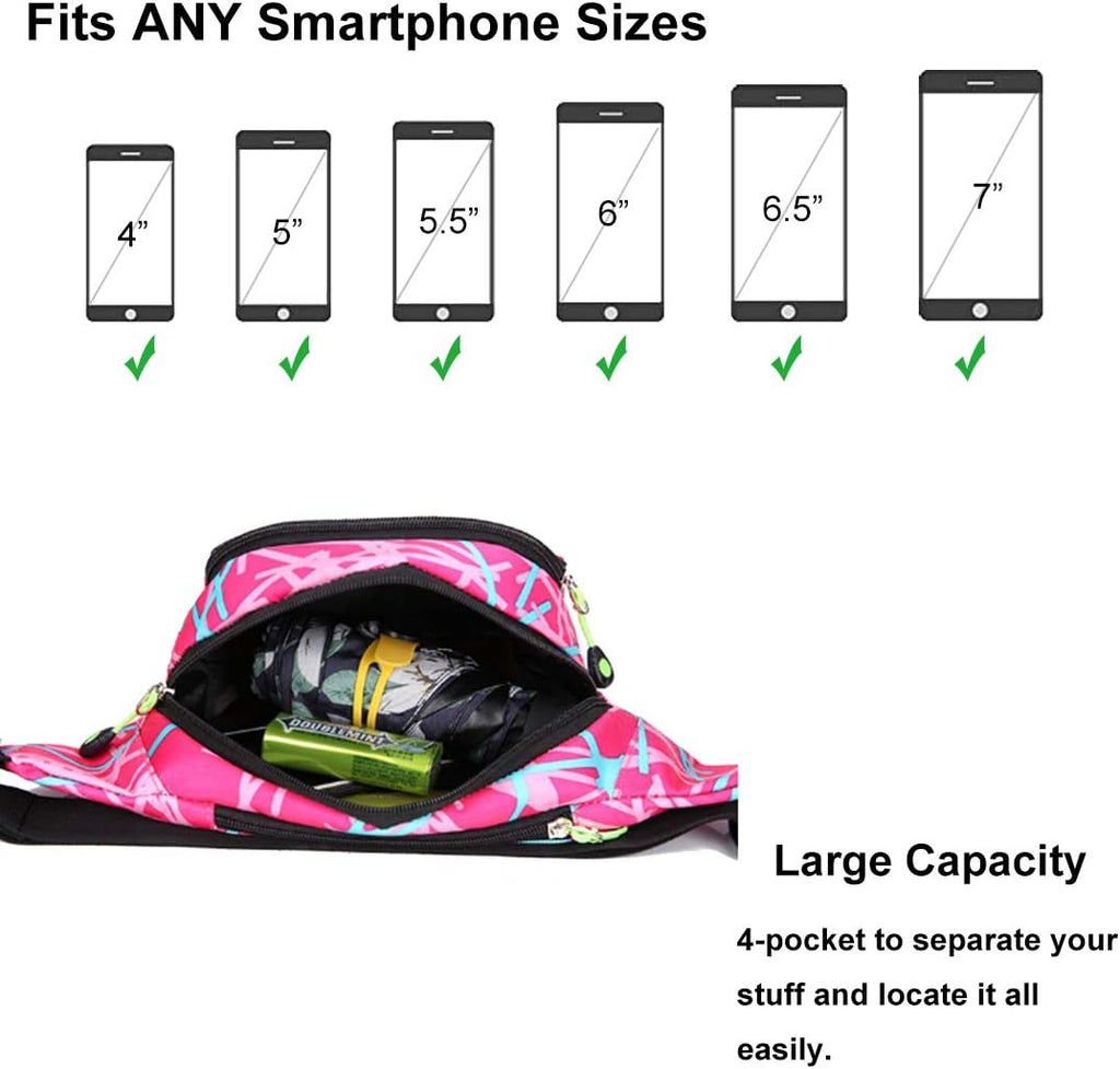 Ausion Fanny Pack Waist Bag for Men&Women Adjustable Belt Hip Bum Bag Fashion Water Resistant Hiking Waist Bag for Traveling Casual Running Hiking Cycling