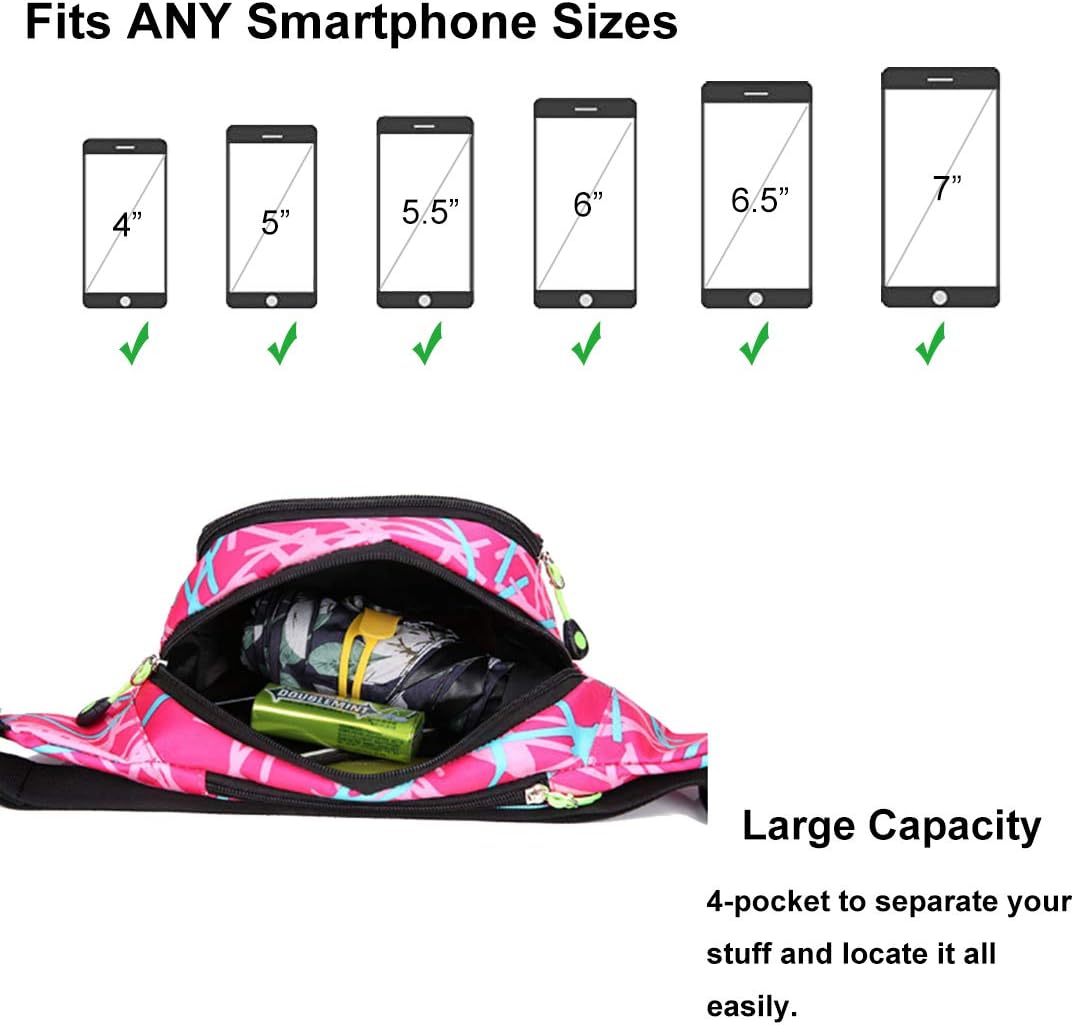 Ausion Fanny Pack Waist Bag for Men&Women Adjustable Belt Hip Bum Bag Fashion Water Resistant Hiking Waist Bag for Traveling Casual Running Hiking Cycling