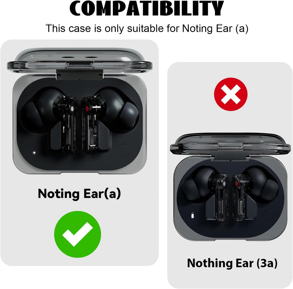 for Nothing Ear (a) Clear Case with Keychain