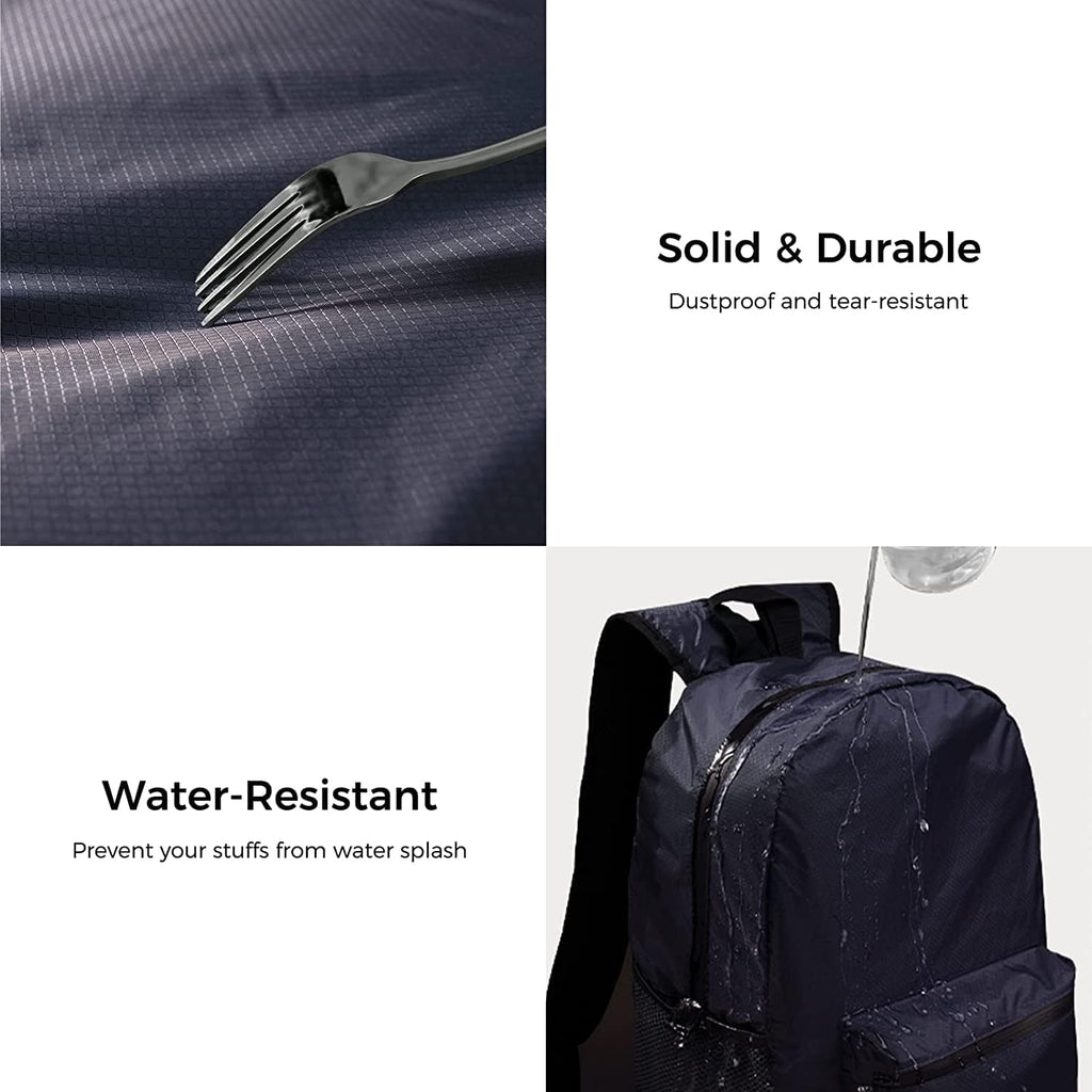 pack all 20L Lightweight Foldable Backpack, Water-Resistant Hiking Daypack
