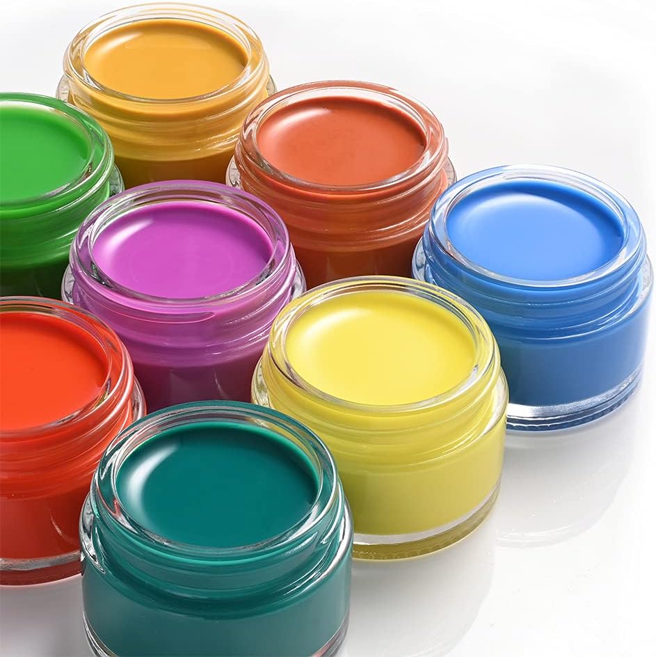 1 oz Glass Jars with Lids, Small Glass Containers with Plastic Woodgrain Lids & Inner Liners, Reusable Travel Containers for Creams, Makeup, Lotion, Cosmetic 4 pack