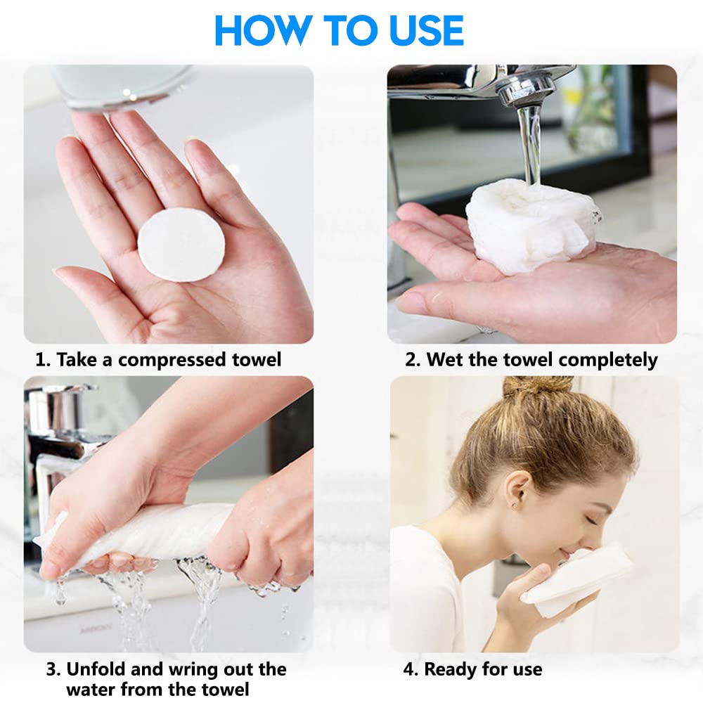 120 Pcs Mini Compressed Towels, Disposable Face Compressed Towel, Compressed Cotton Hand Wipe, Camping Towel, Portable Compressed Coin Tissue for Travel/Home/Outdoor Activities (Pack of 2)