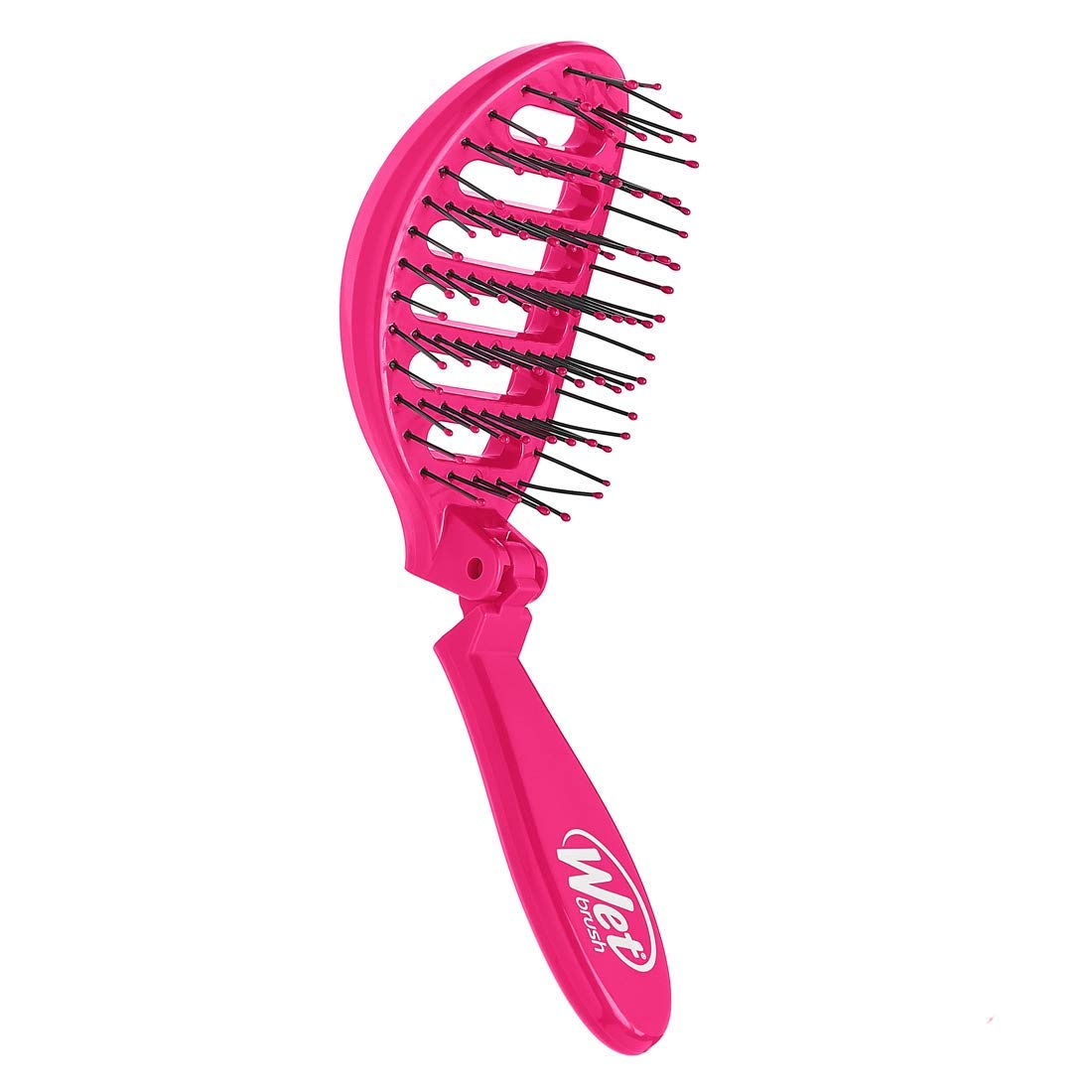 Wet Brush Pop & Go Speed Dry Hair Brush - Pink - Vented Design and Ultra Soft HeatFlex Bristles Are Blow Dry Safe- Travel Size - Manages Tangle and Uncontrollable Hair - Pain-Free