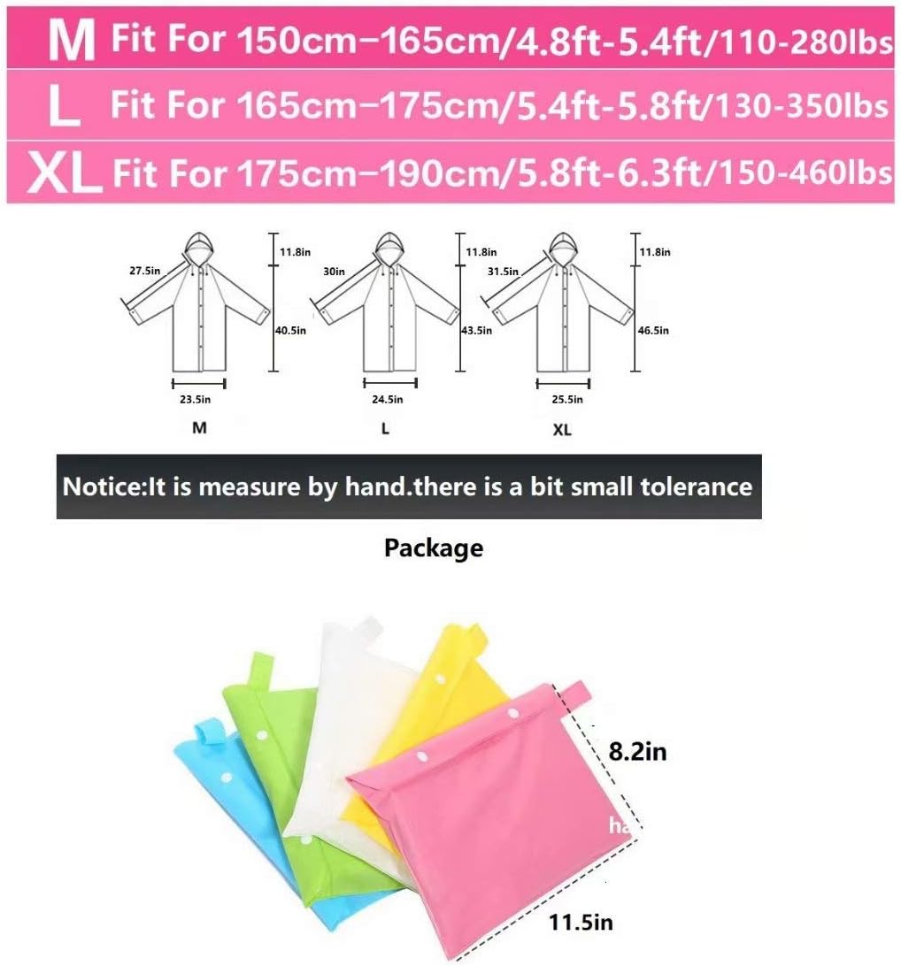 EVA Women Rain Ponchos for Adults Men Raincoat Waterproof Rain Jacket Camping Hiking Outerwear Reusable