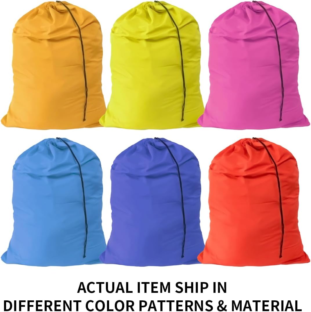 Extra Large Laundry Bag 30"x40", Varied Colors, 6 Pack