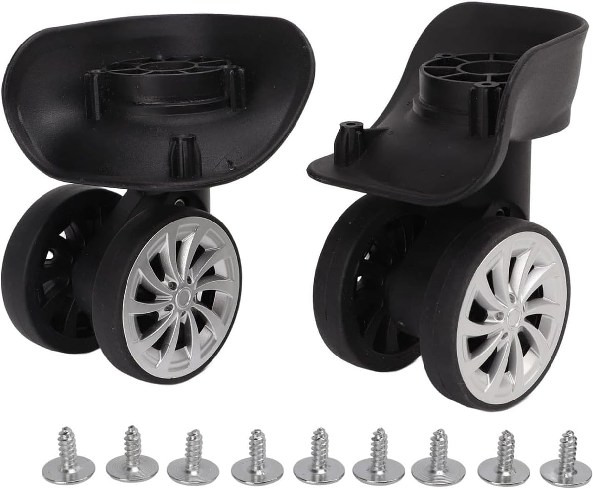 1 Pair Luggage Suitcase Wheel, Luggage Wheels Replacement Travel Suitcase Caster Wheels 360° Swivel, Trunk Luggage Wheel Spare Part Replacement Left and Right Wheels (A18)