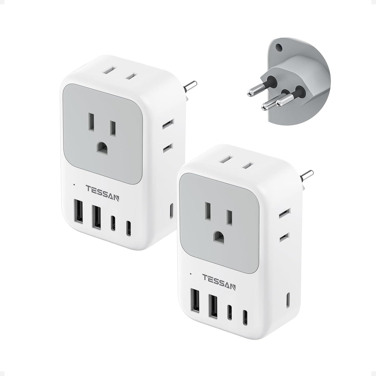 TESSAN Switzerland Travel Plug Adapter, PD 28W, 2 Packs