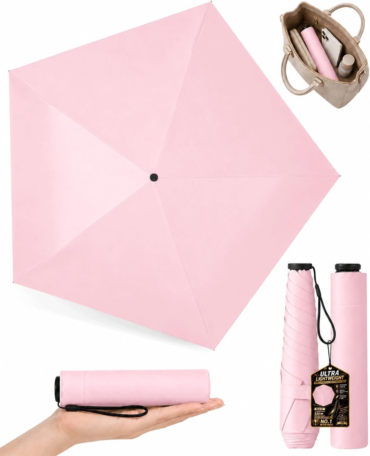 Beach Backpack Pencil Umbrella Japanese Sun from UV Protection Mini Travel Pocket Ultra Light Rain Sports Compact Small for Purse Size Tiny Windproof Walking Portable Lightweight Packable Large