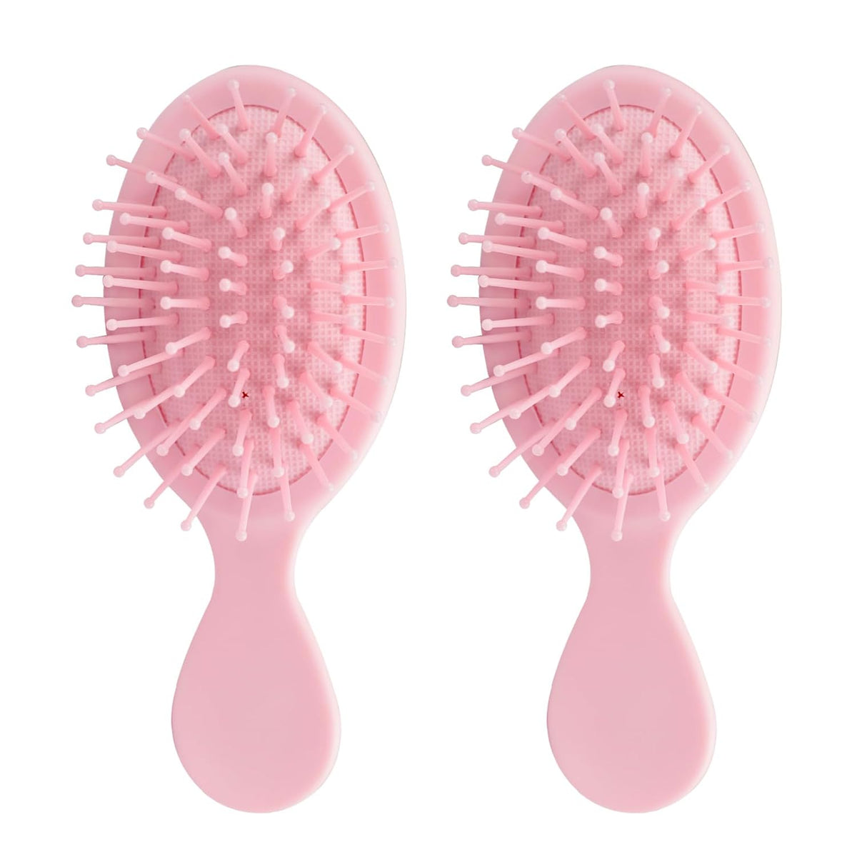 2PCS Mini Detangling Hair Brush for Wet and Dry Hair, Travel-Sized Pink Hairbrush for Men, Women – Compact & Lightweight