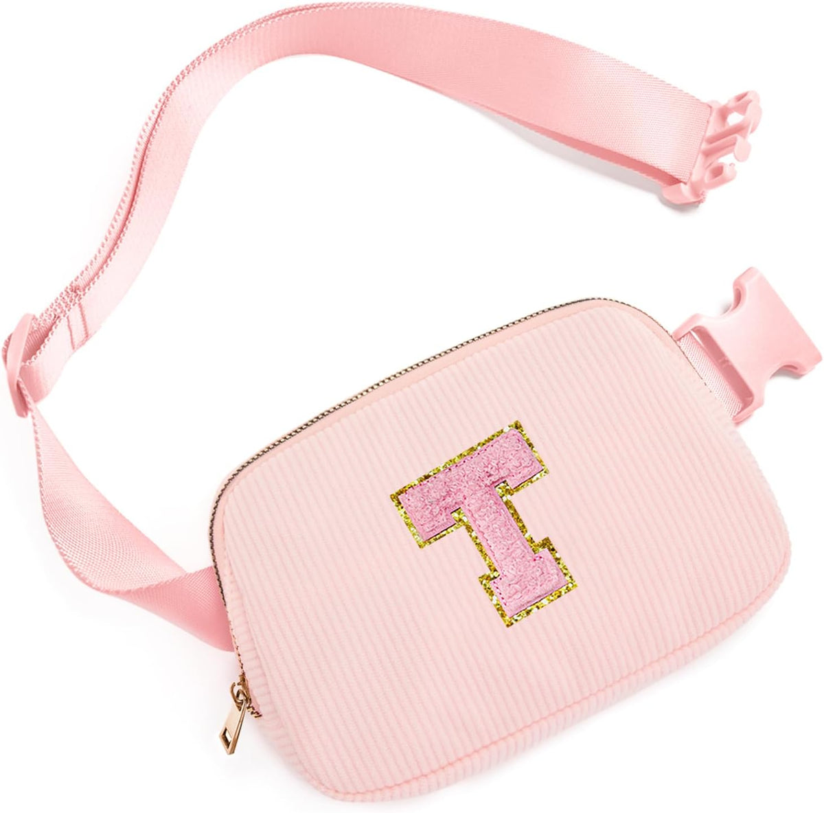 Gitus Birthday Gifts for 6 7 8 9 10 11 12 Year Old Girls Thanksgiving Gifts for Teen Girls Daughter Sister Friends Initial Fanny Pack Crossbody Bag Belt Bag Trendy Stuff Teen Girl Gifts (Light Pink-T)