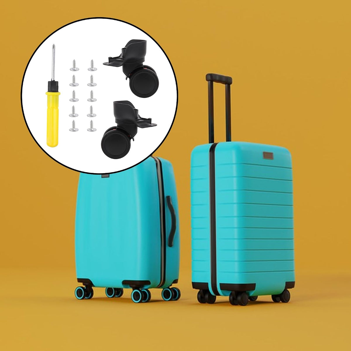 Luggage Swivel Replacement Wheels Caster for Suitcase 4.17 Inch 603PT Pack of 2