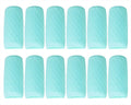 Mini Skater 12pcs Silicone Travel Bottle Cover Reusable Elastic Sleeve Fit Standard Toiletry Container Stretching Bottle Lid Cap for Luggage Bag Suitcase Prevent Leakage Solution (Light Blue)
